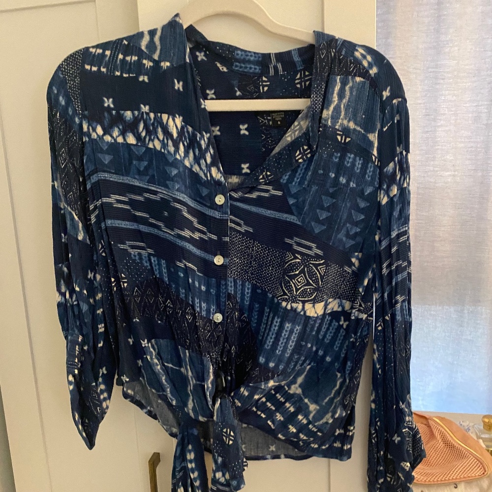 Karen Kane Indigo Blouse